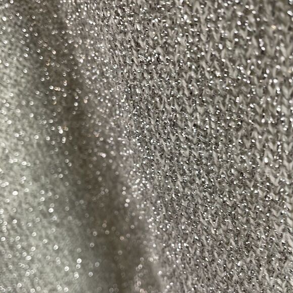 Colleen’s Collectables Sparkly Silver Metallic Vintage Sweater, Size Small - Picture 7 of 9